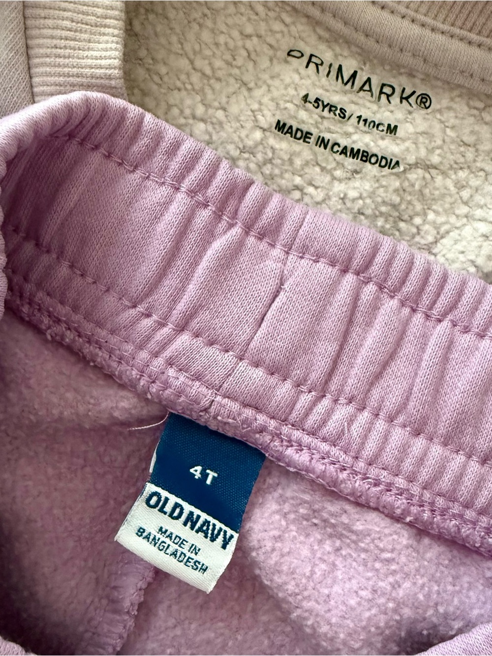 Primark/Old Navy Lilac Leopard Print Sweatshirt & Sweatpants Set, Size 4 - Picture 7 of 9